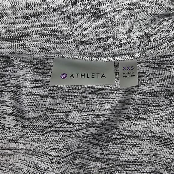 Athleta Womans size XXS Batwing & Robin Gray Cowl Neck Pullover Shirt Top - Picture 6 of 9